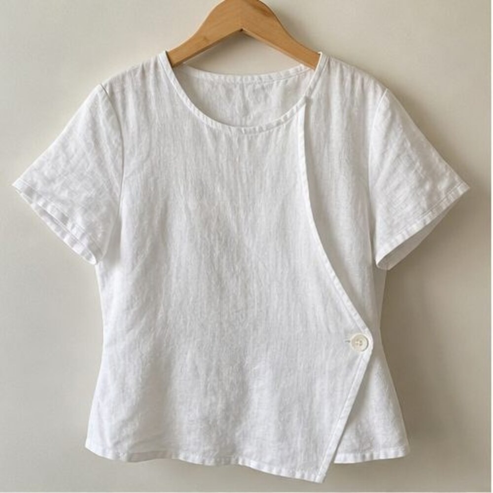 White Tie Neck Blouse